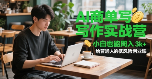AI商单创作实战营，新手也可以周入3k ，给普通人低风险创业课-中创网_专注互联网创业,项目资源整合-心诚资源网