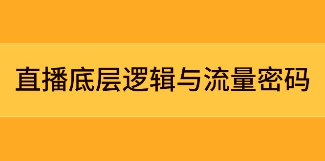 （14695期）直播间底层思维与流量登陆密码：精准定位实体模型 实例拆卸，极速流承揽与数据优化攻略大全-中创网_专注互联网创业,项目资源整合-心诚资源网