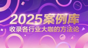 2025案例库,收录各行业大咖的方法论-中创网_专注互联网创业,项目资源整合-心诚资源网