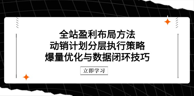 （14698期）整站赢利合理布局方式：促销方案分层次执行策略，爆量优化与数据闭环方法-中创网_专注互联网创业,项目资源整合-心诚资源网