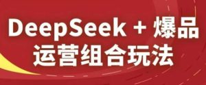 DeepSeek 爆款经营组成游戏玩法,2025淘宝精品课程-中创网_专注互联网创业,项目资源整合-心诚资源网