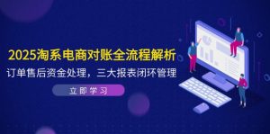 (14717期)2025淘宝电子商务查账全过程分析,订单信息售后服务资产解决,三大报表闭环-中创网_专注互联网创业,项目资源整合-心诚资源网