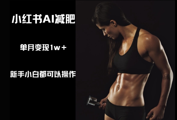 小红书的AI减肥瘦身，新手入门都能够实际操作，单月转现1w-中创网_专注互联网创业,项目资源整合-心诚资源网