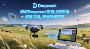 运用Deepseek制做江河美丽风景，总流量冲爆，好几张变现模式-中创网_专注互联网创业,项目资源整合-心诚资源网