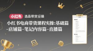 小红书电商卖货课程内容实际操作:基础篇-选款篇-店面篇-笔记内容篇-直播间篇-中创网_专注互联网创业,项目资源整合-心诚资源网