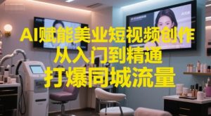 AI赋能美业短视频创作，从入门到精通，打爆同城流量，超级AI工具短视频实操落地-中创网_专注互联网创业,项目资源整合-心诚资源网