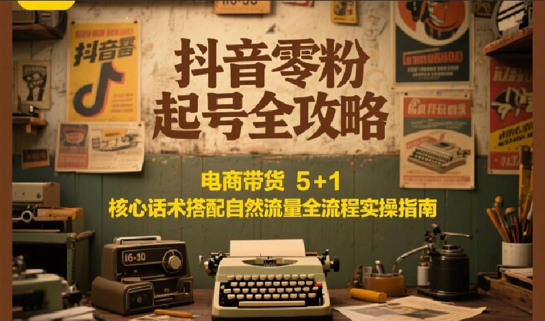 抖音零粉起号全攻略：电商带货 5+1 核心话术搭配自然流量全流程实操指南-中创网_专注互联网创业,项目资源整合-心诚资源网