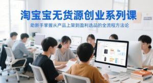 淘宝无货源创业系列课，助新手掌握从产品上架到盈利选品的全流程方法论-中创网_专注互联网创业,项目资源整合-心诚资源网