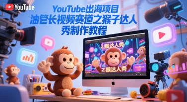 YouTube出海项目，油管长视频赛道之猴子达人秀制作教程-中创网_专注互联网创业,项目资源整合-心诚资源网