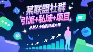 某联盟社群,引流+私域+项目,从新人小白到私域大神-中创网_专注互联网创业,项目资源整合-心诚资源网
