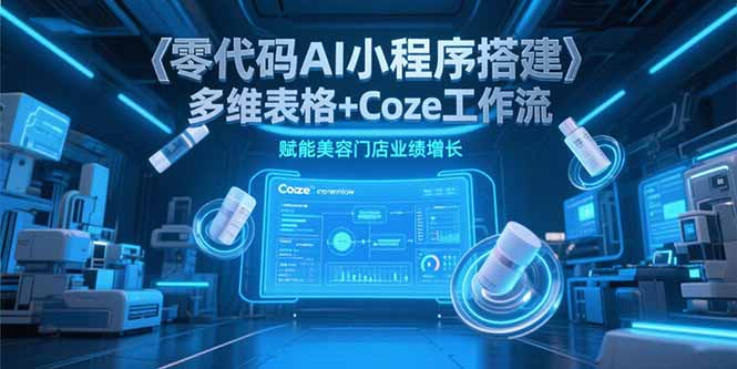 （15239期）零代码AI小程序搭建，多维表格+Coze工作流，赋能美容门店业绩增长-中创网_专注互联网创业,项目资源整合-心诚资源网