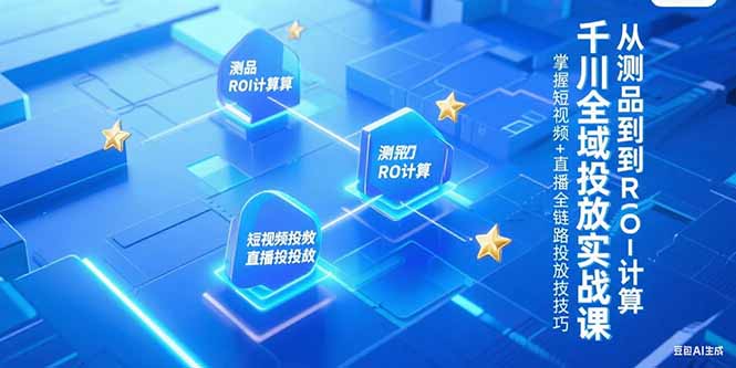 （15256期）千川全域投放实战课，从测品到ROI计算，掌握短视频+直播全链路投放技巧-中创网_专注互联网创业,项目资源整合-心诚资源网