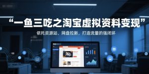 一鱼三吃之淘宝虚拟资料变现，依托资源站、网盘拉新，打造流量的强闭环-中创网_专注互联网创业,项目资源整合-心诚资源网