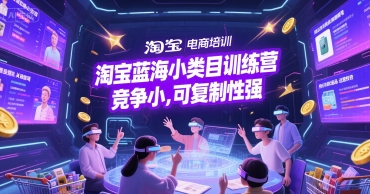 淘宝蓝海小类目训练营， 竞争小，可复制性强-中创网_专注互联网创业,项目资源整合-心诚资源网