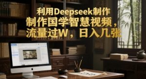 用 Deepseek 制作国学智慧类视频，流量轻松过W，每日收入可观-中创网_专注互联网创业,项目资源整合-心诚资源网