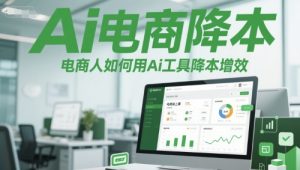 Ai电商降本增效线上课,电商人如何用Ai工具降本增效-中创网_专注互联网创业,项目资源整合-心诚资源网