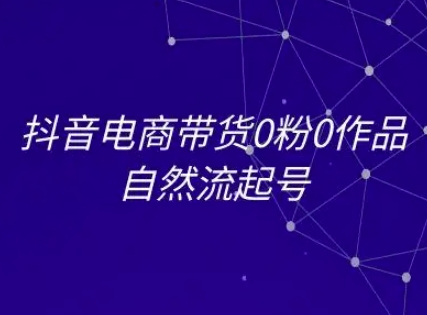 抖音电商带货0粉0作品自然流起号，抖音电商教程-中创网_专注互联网创业,项目资源整合-心诚资源网