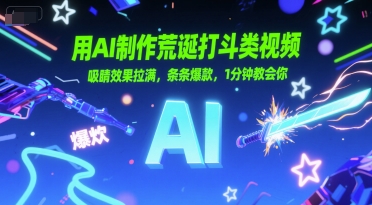用AI制作荒诞打斗类视频，吸睛效果拉满，条条爆款，1分钟教会你-中创网_专注互联网创业,项目资源整合-心诚资源网