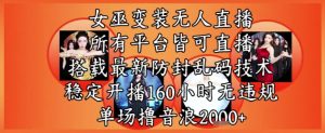 巫师换装直播间全新游戏玩法,全部网络直播平台均可实际操作,平稳播出160钟头无违反规定,场均撸抖币2k-中创网_专注互联网创业,项目资源整合-心诚资源网