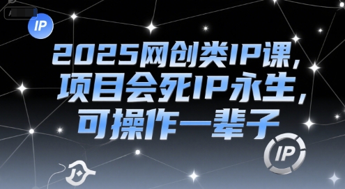 2025网创类IP课，项目会死IP永生，可操作一辈子-中创网_专注互联网创业,项目资源整合-心诚资源网