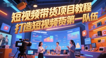 短视频带货项目教程，打造短视频带货第一队伍-中创网_专注互联网创业,项目资源整合-心诚资源网