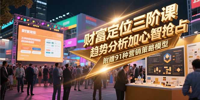 （15219期）财富定位三阶课，趋势分析加心智抢占，附赠91种营销策略模型-中创网_专注互联网创业,项目资源整合-心诚资源网