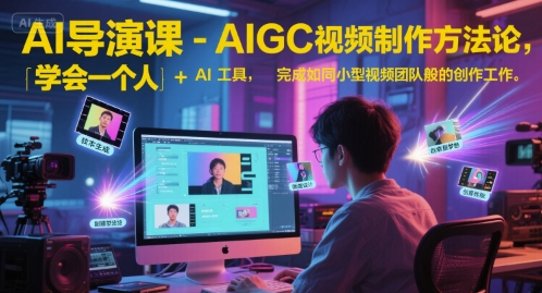 AI导演课-AIGC视频制作方法论，学会一个人+AI工具，完成如同小型视频团队般的创作工作，实现导演梦-中创网_专注互联网创业,项目资源整合-心诚资源网