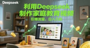 利用Deepseek制作家庭教育视频,引爆流量,日入几张-中创网_专注互联网创业,项目资源整合-心诚资源网