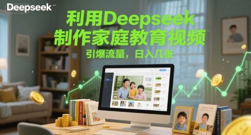 利用Deepseek制作家庭教育视频，引爆流量，日入几张-中创网_专注互联网创业,项目资源整合-心诚资源网