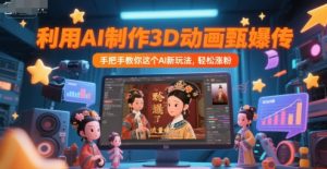利用AI制作3D动画甄嬛传,流量爆了,手把手教你这个AI新玩法,轻松涨粉-中创网_专注互联网创业,项目资源整合-心诚资源网