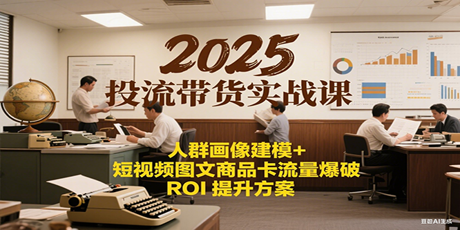 2025投流带货实战课：人群画像建模+短视频图文商品卡流量爆破ROI提升方案-中创网_专注互联网创业,项目资源整合-心诚资源网