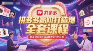 拼多多高阶打造爆款全套课程,解决拼多多店铺运营中99%的问题-中创网_专注互联网创业,项目资源整合-心诚资源网