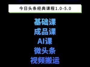 头条图文课1-5期教你头条图文写作、微头条、视频搬运变现,适合新手快速起号玩法-中创网_专注互联网创业,项目资源整合-心诚资源网