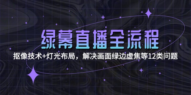 （15044期）绿幕直播全流程：抠像技术+灯光布局，解决画面绿边虚焦等12类问题-中创网_专注互联网创业,项目资源整合-心诚资源网