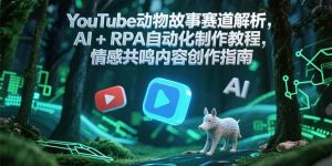 YouTube动物故事赛道解析,AI+RPA自动化制作教程,情感共鸣内容创作指南-中创网_专注互联网创业,项目资源整合-心诚资源网