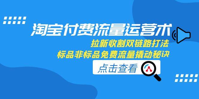 （15135期）淘宝付费流量运营术，拉新收割双链路打法，标品非标品免费流量撬动秘诀-中创网_专注互联网创业,项目资源整合-心诚资源网