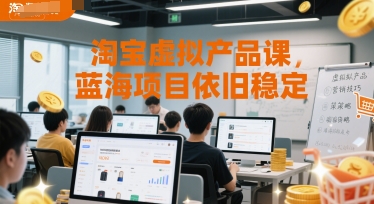 淘宝虚拟产品课，蓝海项目依旧稳定-中创网_专注互联网创业,项目资源整合-心诚资源网