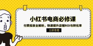 (15040期)小红书电商必修课:付费投放全解析,快速提升店铺ROI与转化率-中创网_专注互联网创业,项目资源整合-心诚资源网