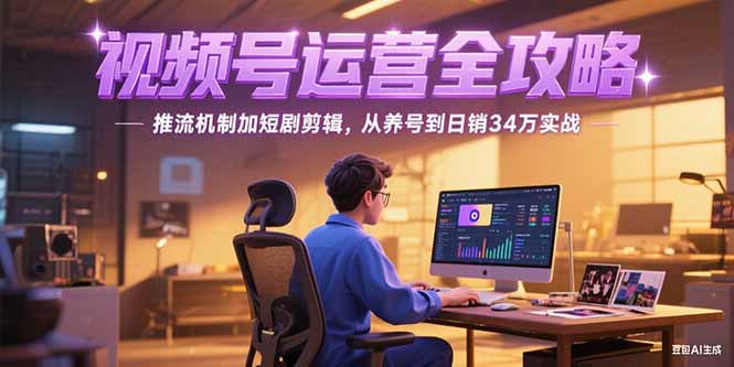 （15217期）2025视频号运营全攻略，推流机制加短剧剪辑，从养号到日销34万实战-中创网_专注互联网创业,项目资源整合-心诚资源网