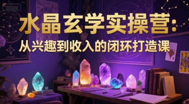 水晶玄学实操营：从兴趣到收入的闭环打造课-中创网_专注互联网创业,项目资源整合-心诚资源网