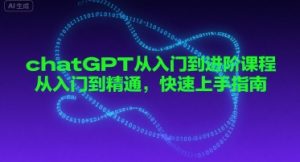chatGPT从入门到进阶课程,从入门到精通,快速上手指南-中创网_专注互联网创业,项目资源整合-心诚资源网
