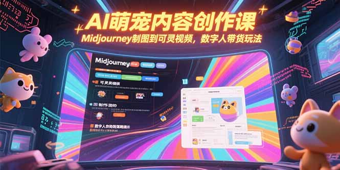 （15311期）AI萌宠内容创作课，Midjourney制图到可灵视频，数字人带货玩法-中创网_专注互联网创业,项目资源整合-心诚资源网