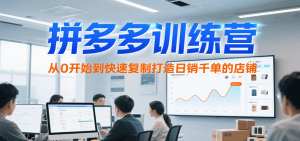 拼多多训练营,从0开始到快速复制打造日销千单的店铺(更新7月)-中创网_专注互联网创业,项目资源整合-心诚资源网