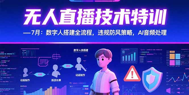 （15448期）无人直播技术特训-7月：数字人搭建全流程，违规防风策略，AI音频处理-中创网_专注互联网创业,项目资源整合-心诚资源网