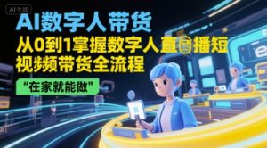 AI数字人带货，从0到1掌握数字人直播短视频带货全流程，在家就能做-中创网_专注互联网创业,项目资源整合-心诚资源网
