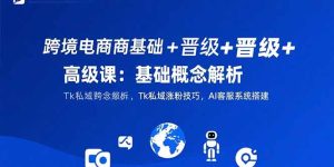 (15496期)跨境电商基础+晋级+高级课:基础概念解析,Tk私域涨粉技巧,AI客服系统搭建-中创网_专注互联网创业,项目资源整合-心诚资源网