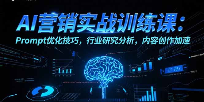 （15465期）AI营销实战训练课：Prompt优化技巧，行业研究分析，内容创作加速-中创网_专注互联网创业,项目资源整合-心诚资源网