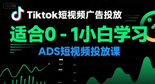 Tiktok短视频广告投放，适合0-1小白学习ADS短视频投放课-中创网_专注互联网创业,项目资源整合-心诚资源网