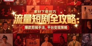 （15431期）流量短剧全攻略：素材下载技巧，爆款剪辑手法，平台变现策略-中创网_专注互联网创业,项目资源整合-心诚资源网