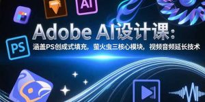 (15469期)Adobe AI设计课:涵盖PS创成式填充,萤火虫三核心模块,视频音频延长技术-中创网_专注互联网创业,项目资源整合-心诚资源网